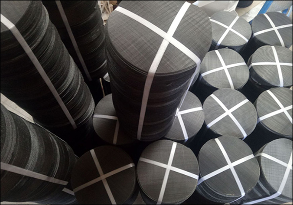 Black Wire Cloth Mesh Discs for Screening and Filtration