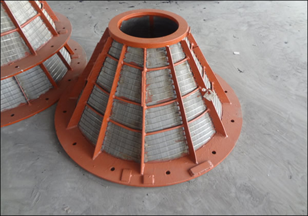 40-Degree Angle Wedge Wire Screen Basket